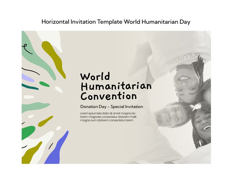 PSD world humanitarian day celebration template