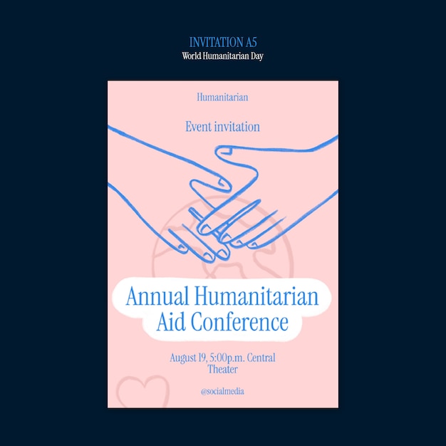World humanitarian day template design