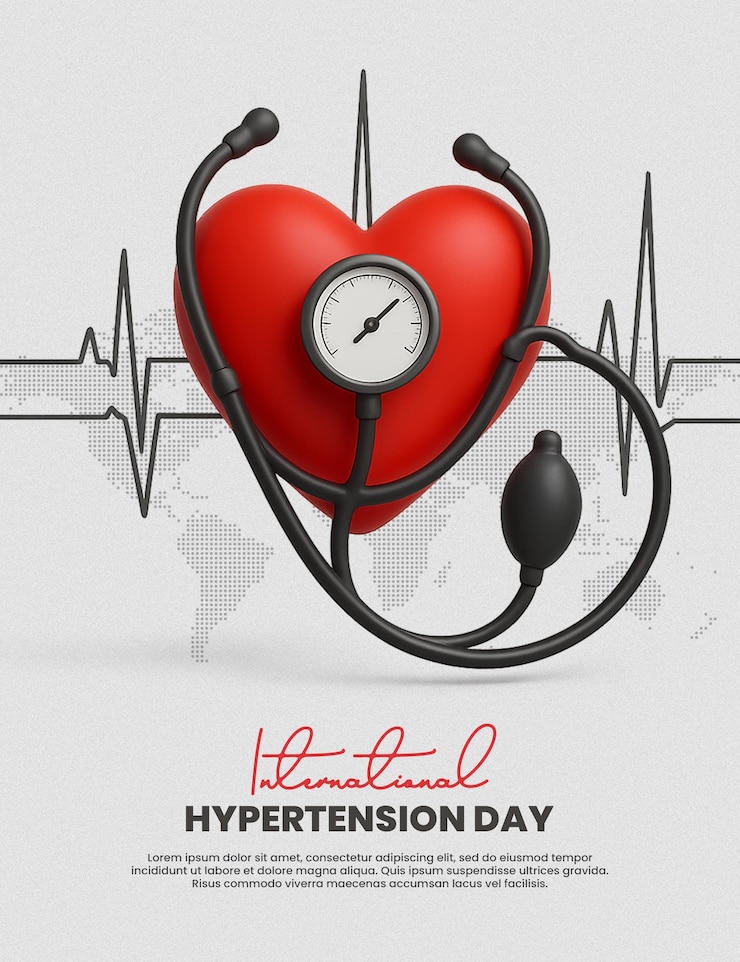 PSD world hypertension day editable psd template