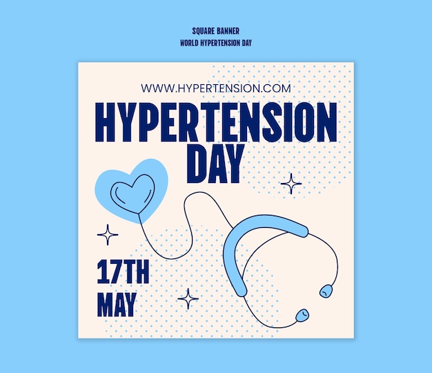 PSD world hypertension day template design