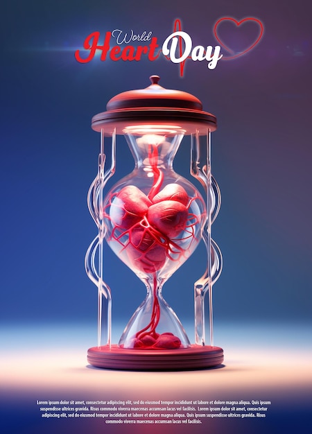 PSD world international heart day photo manipulation