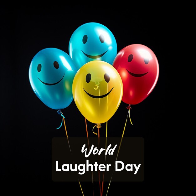 PSD 세계 웃음의 날과 세계 미소의 날 배경