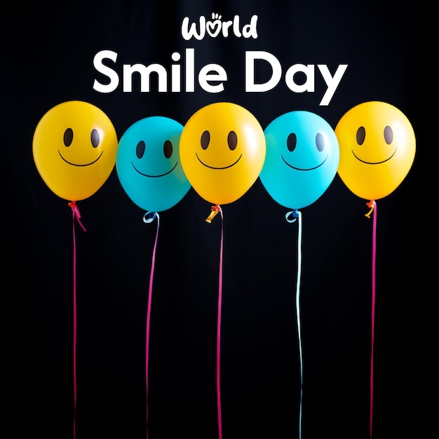 PSD world laughter day and world smile day background