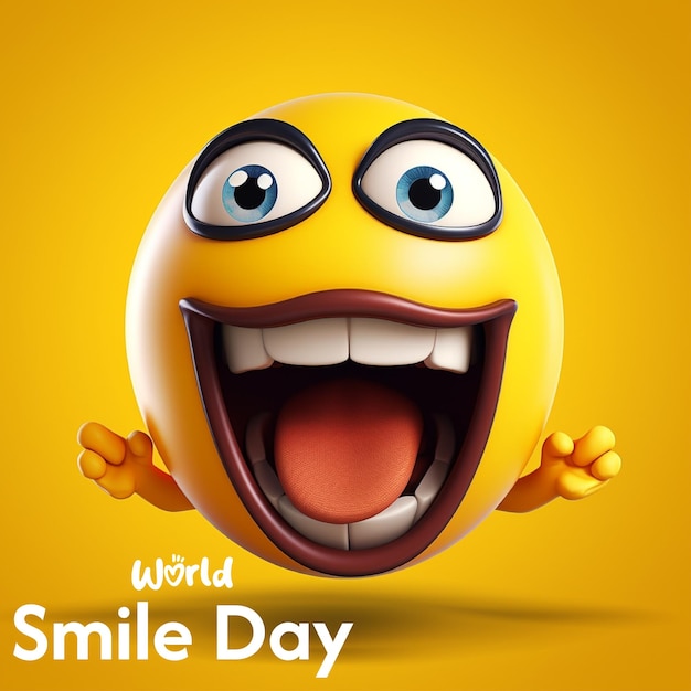 World laughter day and world smile day background