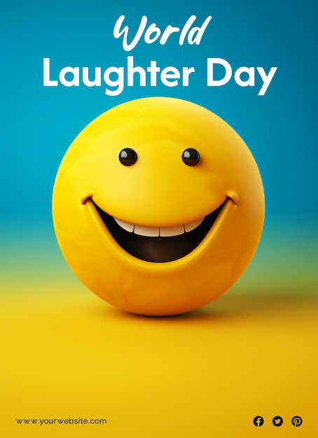 PSD world laughter day and world smile day