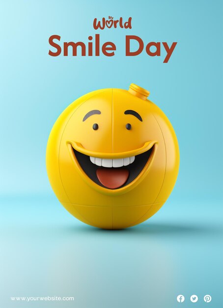 PSD world laughter day and world smile day