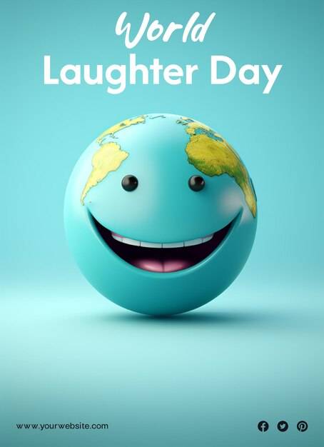 PSD world laughter day and world smile day