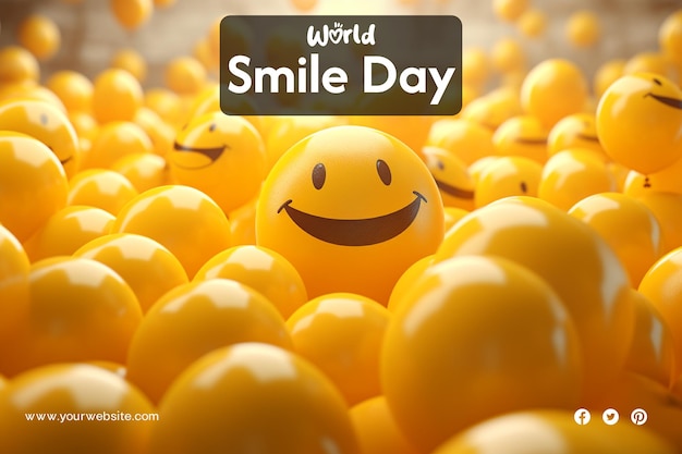 PSD world laughter day and world smile day