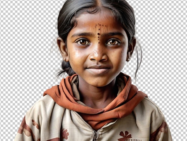 Ragazza con la faccia colpita per la giornata mondiale della lepra