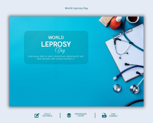 World leprosy day template design