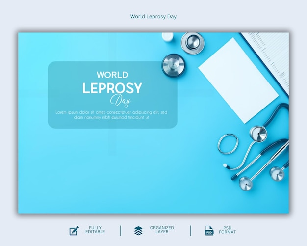 PSD world leprosy day template design