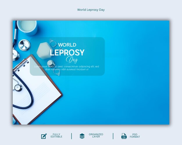 PSD world leprosy day template design