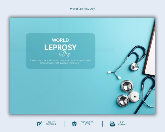 PSD world leprosy day template design