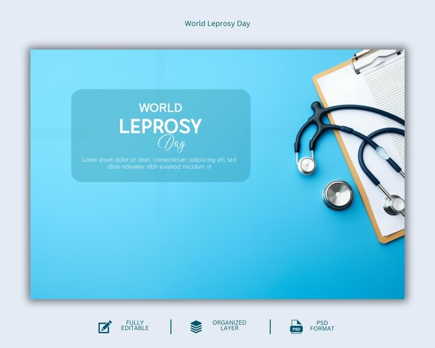 World leprosy day template design