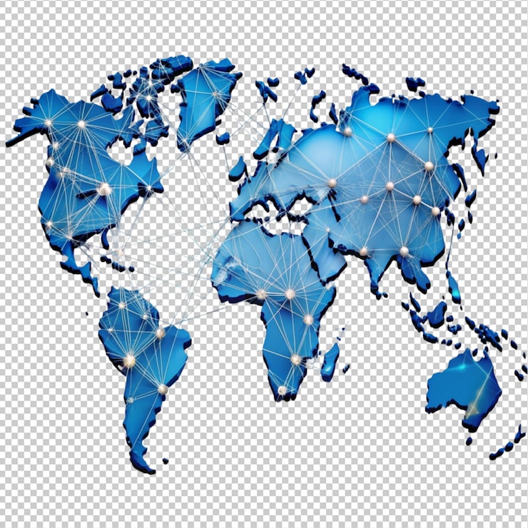 PSD world map global international globalisation concept