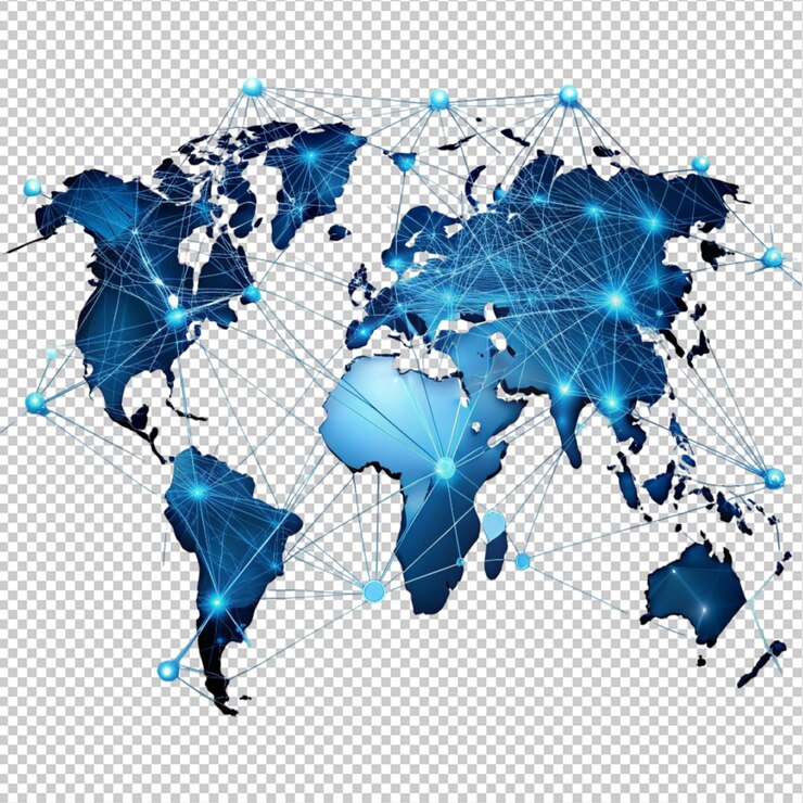 PSD world map global international globalisation concept