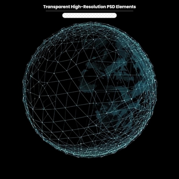 PSD Состав точечной линии мировой карты, представляющий глобальное глобальное сетевое соединение