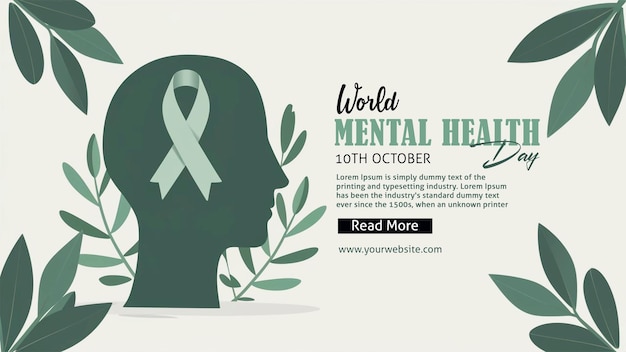 world mental health day banner design empower your mind with love
