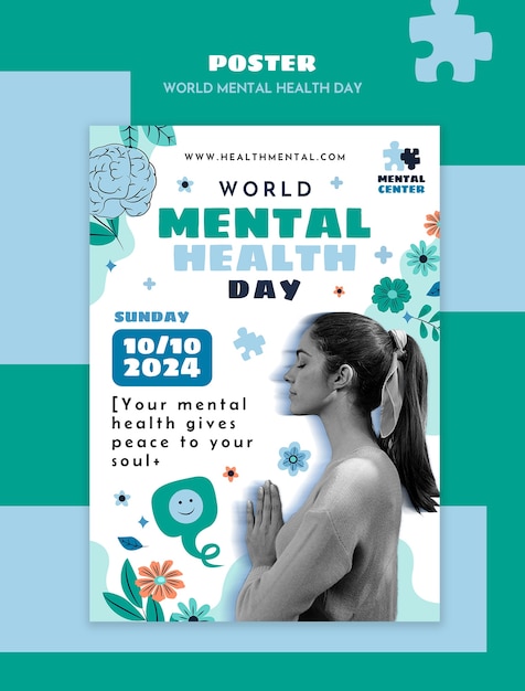world mental health day celebration template