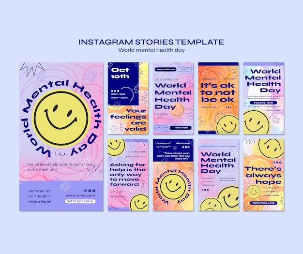 Storie di instagram per la giornata mondiale della salute mentale