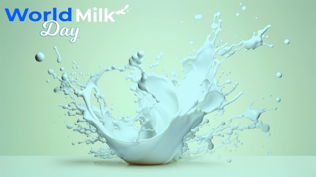 World milk day realistic background