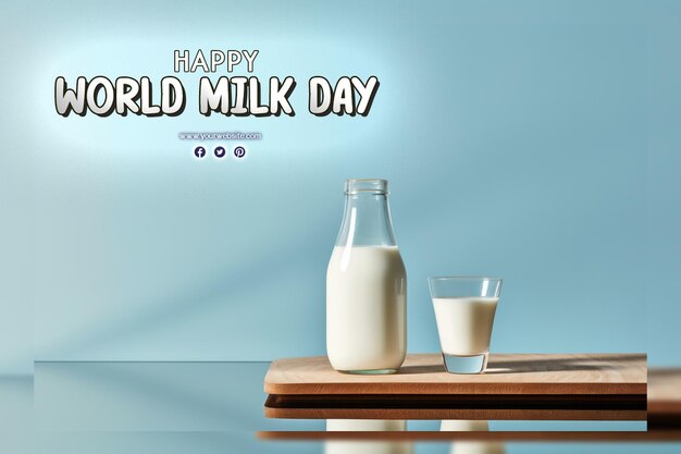 World milk day with splash milk