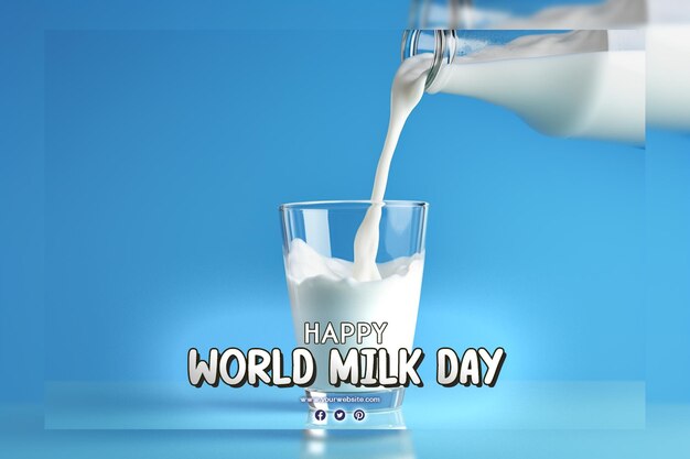 World milk day with splash milk