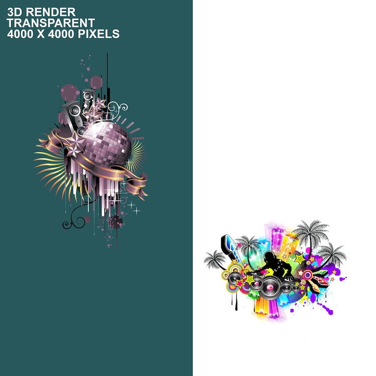 PSD world music day transparent background