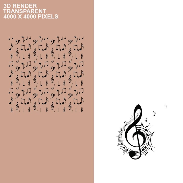 PSD world music day transparent background