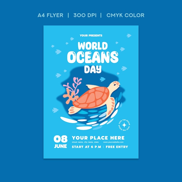 PSD world ocean day flyer