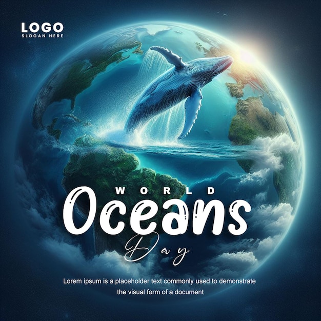 PSD world ocean day post design