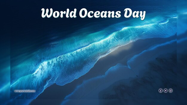 PSD world oceans day for social media post and banner