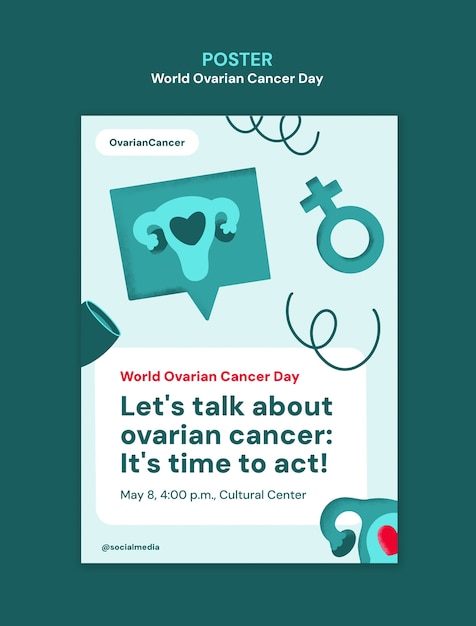 World ovarian cancer day awareness template