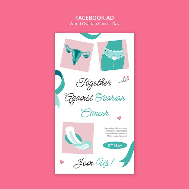 PSD world ovarian cancer day template design