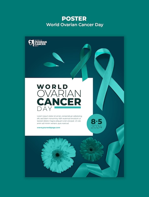 PSD world ovarian cancer day template design