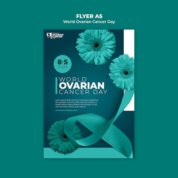 PSD world ovarian cancer day template design