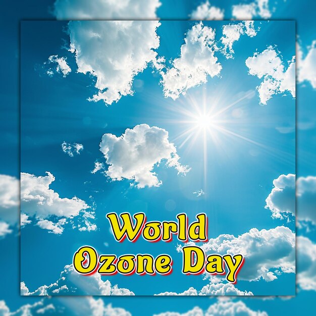 PSD world ozone day background for social media post design