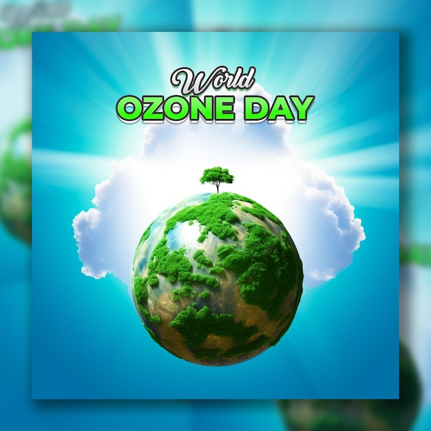 PSD world ozone day social media post design