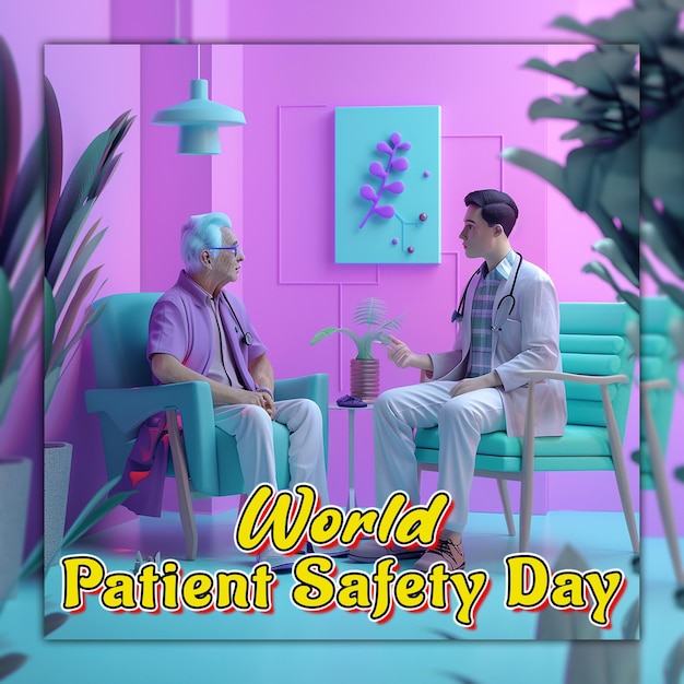 World patient safety day thank you doctors and nurse health care workers for social media design