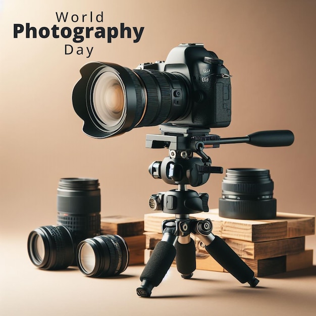 世界写真の日 クリエイティブデザインテンプレート