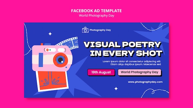 世界写真デーのFacebookテンプレート