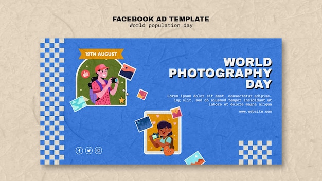 World photography day facebook template