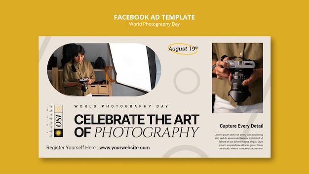 PSD world photography day facebook template