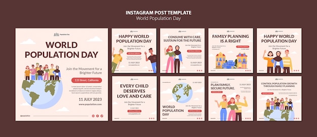 PSD world population day template