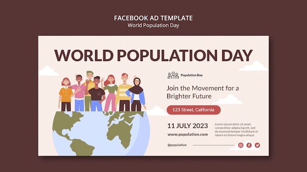 PSD world population day template