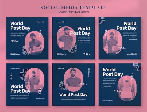 World post day social media banner and instagram post templ