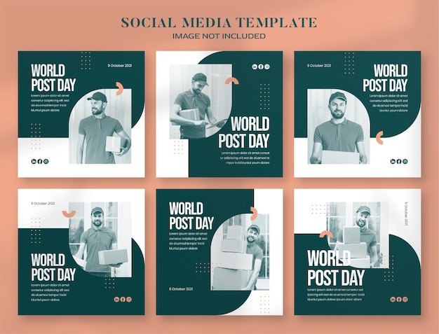 PSD world post day social media banner and instagram post templ