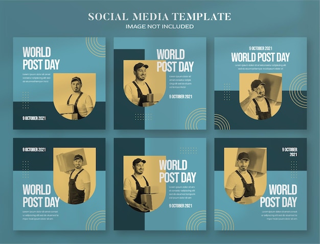 PSD world post day social media banner and instagram post templ