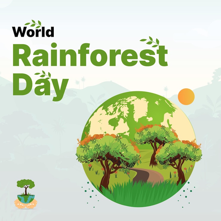 PSD world rainforest day social media post