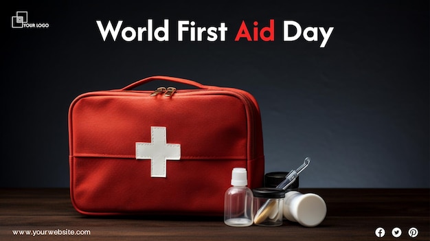 PSD world red cross day and world first aid day for social media post banner